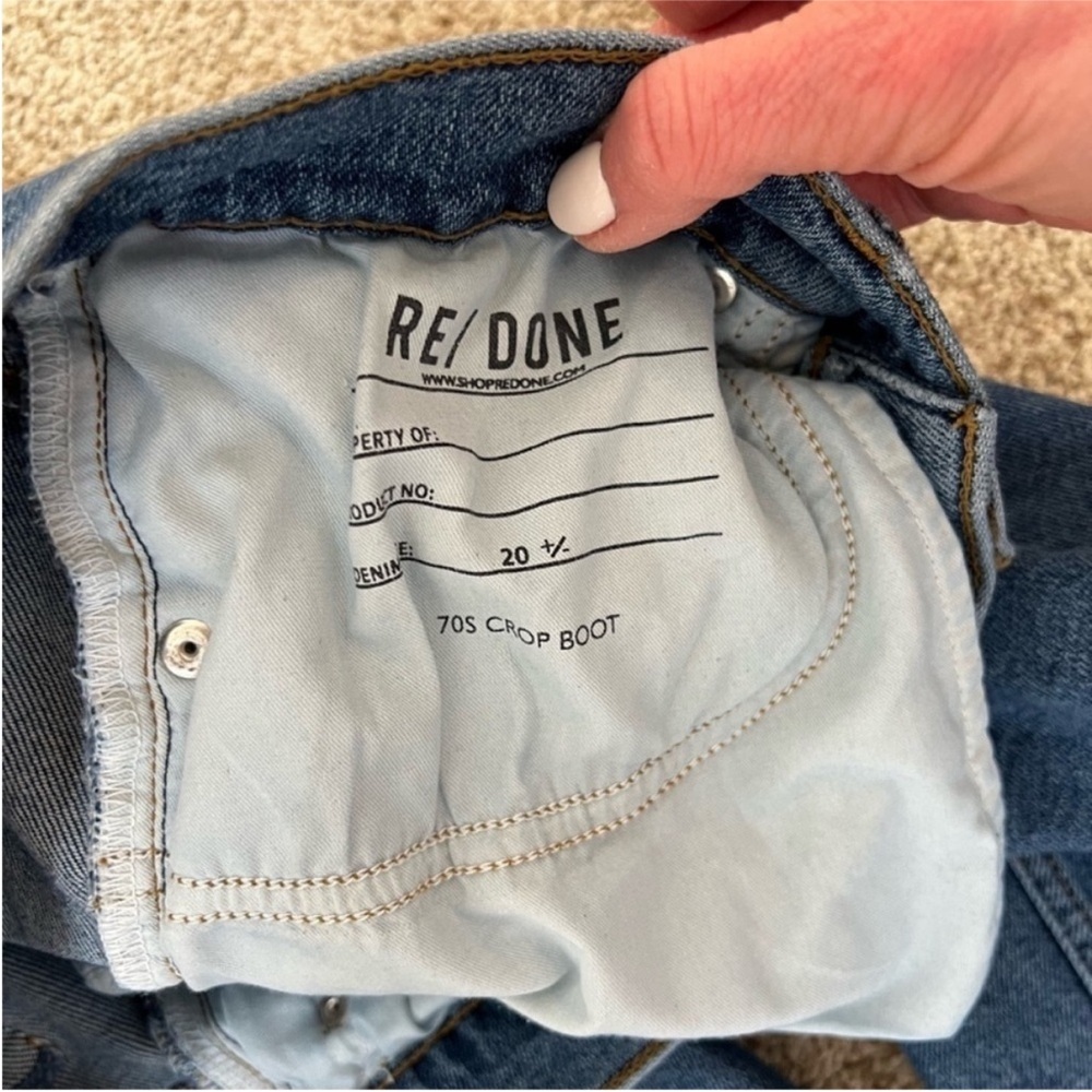 Re/Done 70s Bootcut Crop Denim Jeans Size 29 - Picture 5 of 5